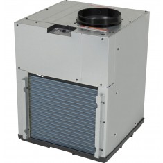 alt="GE AZ95H09DAC Vertical Hotel Heat Pump Angled"