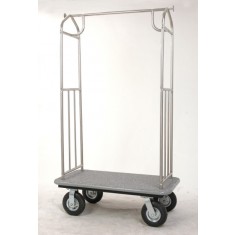 alt="Pressto Valet PVBC03 Hotel Bellmans Cart in Stainless Steel"
